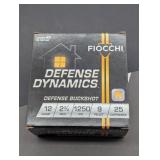 25- FIOCCHI 12 GAUGE 2 3/4' 1250 FPS 9 PELLET