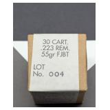 30 .223 REMINGTON 55 GRAIN FJBT CART. SOUTH