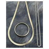 14K Y Gold 8g Chain, 1.0g Bracelet & 1.6g Ring