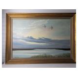 Large Original Painting On Canvas , Landscape,