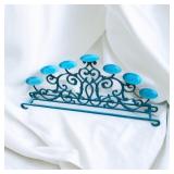 Turquoise Wrought Iron Candle Holder 38ï¿½ï¿½ Long