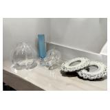 Decorative Glass Bowls/ Bud Vase/ Small Mirrors