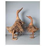 Vntg Rustic Wood Natural Bamboo Root Wood Carved