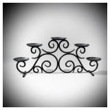 Long Black Iron Candle Holder