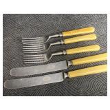PEERLESS CUTLERY FORKS & KNIVES STAINLESS W/