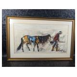 Framed Print /Lost Apache/ by DeGrazia