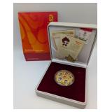 BEINING OLYMPIC 2008 MASCOT GOKDEN COIN  WITH BOX