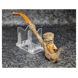 Bearded Man Figural Smoking Pipe Very Unique
