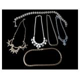 Vintage Costume Jewelry Rhinestone Necklaces