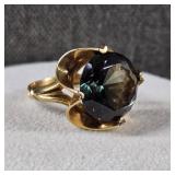 14k Gold & Topaz Ring, Sz6