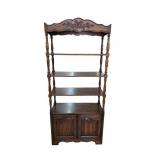 Vintage Book Shelf with Spindle Supports, Floral