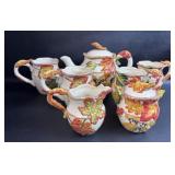 Fall Themed Tea Set Very Detailed Tea Pot Has