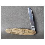 Vtg KKK Ku Klux Klan Single Blade Pocket Knife