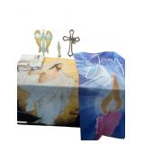 Cast Iron Wall Cross, Angel Wing Cross, Banners