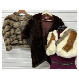 Vintage Furs Stoles, Short Jacket Bits & Pieces ,