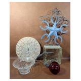 Bubble Console Bowl, Outdoor Thermometer, Glass