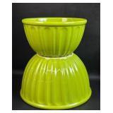 2 Bright Green Mixing Bowls