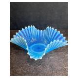 VINTAGE FOSTORIA HEIRLOOM BLUE OPALESCENT GLASS