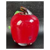 Glass Apple Paperweight 3ï¿½ï¿½ Tall