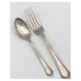STERLING SILVER FORK & SPOON SPAULDING & CO. 1911