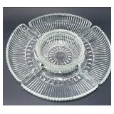 Clear Glass Kromex Condiment Server 1960