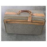 Vintage Hartmann Tweed Leather Luggage Bag