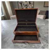 EUREKA WOOD FLATWARE SILVERWARE BOX 17" X 11" X