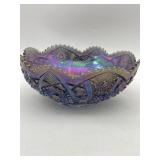 VINTAGE IMPERIAL GLASS AMETHYST CARNIVAL GLASS