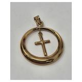 14k Gold Cross Pendant