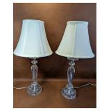 Hollywood Regency Style Table Lamps with Inline