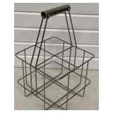 WIRE MILK BOTTLE BASKET CARRY RACK FOR 4 MILK