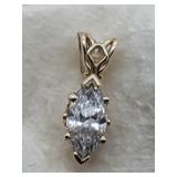 14K YELLOW GOLD .5CT MARQUE ZIRCON
