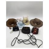 MINIATURE COWBOY/GIRL HATS, LEATHER AUSSIE BUSH