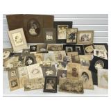 Large Lot of Antique Photos of Children , Cabinet