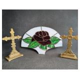 Cast Iron Crosses & Stained Glass Art