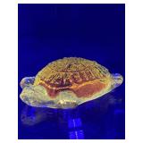 BLENKO ART GLASS TURTLE UV REACTIVE