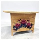Hand Painted Storage Stool w/ Heart Lid