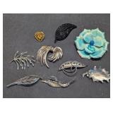 Vintage Costume Jewelry Brooches