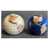 3" Kalifano ?Gemstone Globe Desktop Paperweights