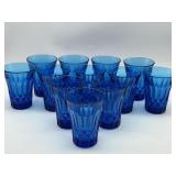 12 Vintage Noritake Perspective Blue Tumblers