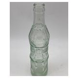 VINTAGE GREEN GLASS SODA BOTTLE 8 OZ. CLAREMORE