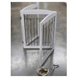 PAWLAND 24In 3-Panel Steel Wire Pet Gate White