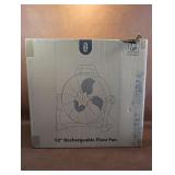 12" Rechargeable Floor Fan, Open Box