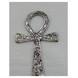 1.6 OZT FINE SILVER CROSS 4"TESTED BY JEWELER