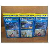 3 - Breeze Brite Fans with LED Light, In Box