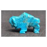 Small Carved Turquoise Buffalo