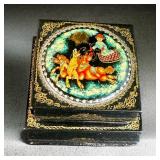 Hand Painted Double Trinket Box from Russia