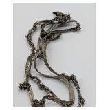 13.8g 925 SILVER SCRAP HERRINGBONE NECKLACE