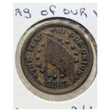 1863 CIVIL WAR TOKEN FLAG OF LINCOLN