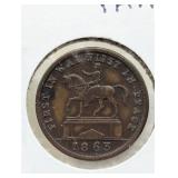 1863 CIVIL WAR TOKEN FIRST IN WAR FIRST IN PEACE